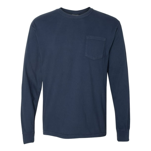 comfort colors long sleeve pocket t shirts