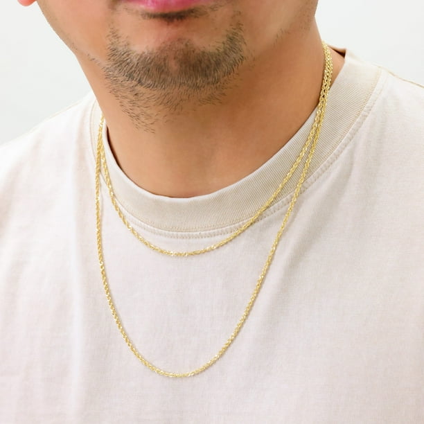 Believer Jewelry】14K 20inch Rope Chain(Textured Rope Gold Believer Jewelry】14K 20inch Rope Chain(Textured Rope Gold