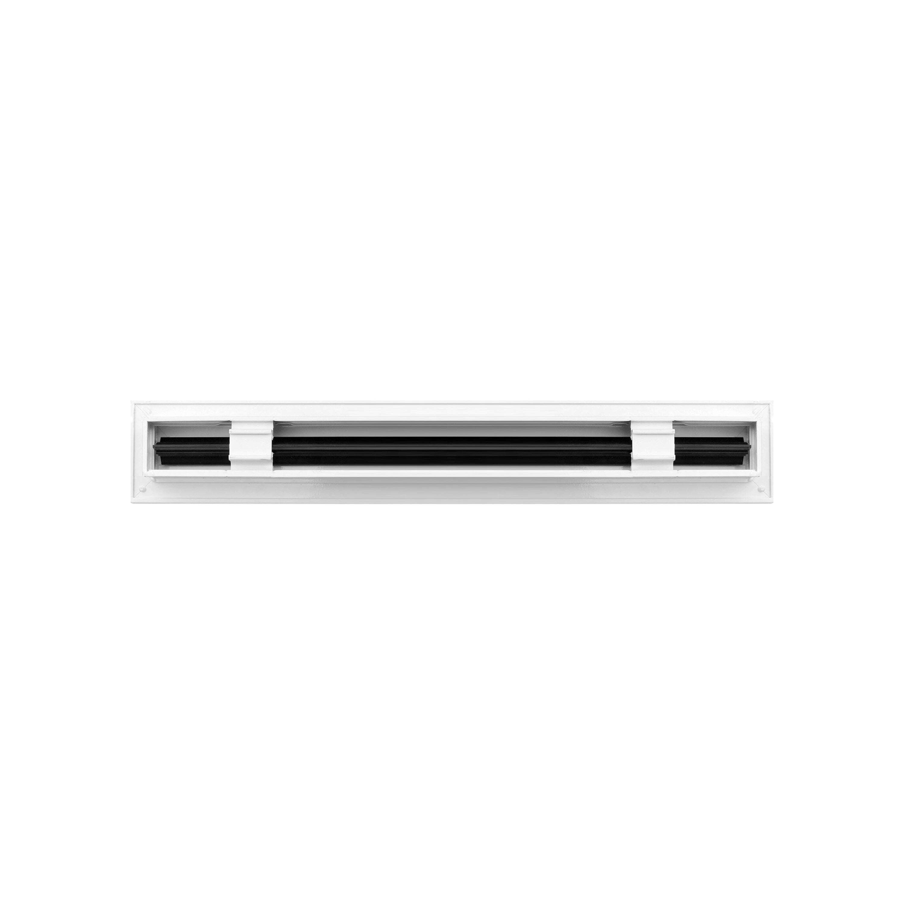 BUILDMART - 18" Linear Slot Diffuser - (1 Slot) Single Slot - White Decorative Aluminum Air Vent - Heating and Cooling Modern AC Vent Cover for Ceiling, Walls & Floors - Texas Buildmart