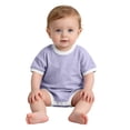 thumbnail image 4 of biudgviw Baby Boy Girl Clothes Short Sleeve Newborn Infant Bodysuit Color Block Casual Round Neck Onesies Rompers Summer Outfits(Purple,6-9 Months), 4 of 6