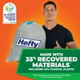 thumbnail image 3 of Hefty Ultra Strong 13 OKA4&nbsp;Gallon Bags, Tall Bags Made with Recovered Materials, Including Coastal Plastic, Drawstring, Resists Leaks and Punctures, Gray, Seaside Breeze Scent, 80 Bags, 3 of 3
