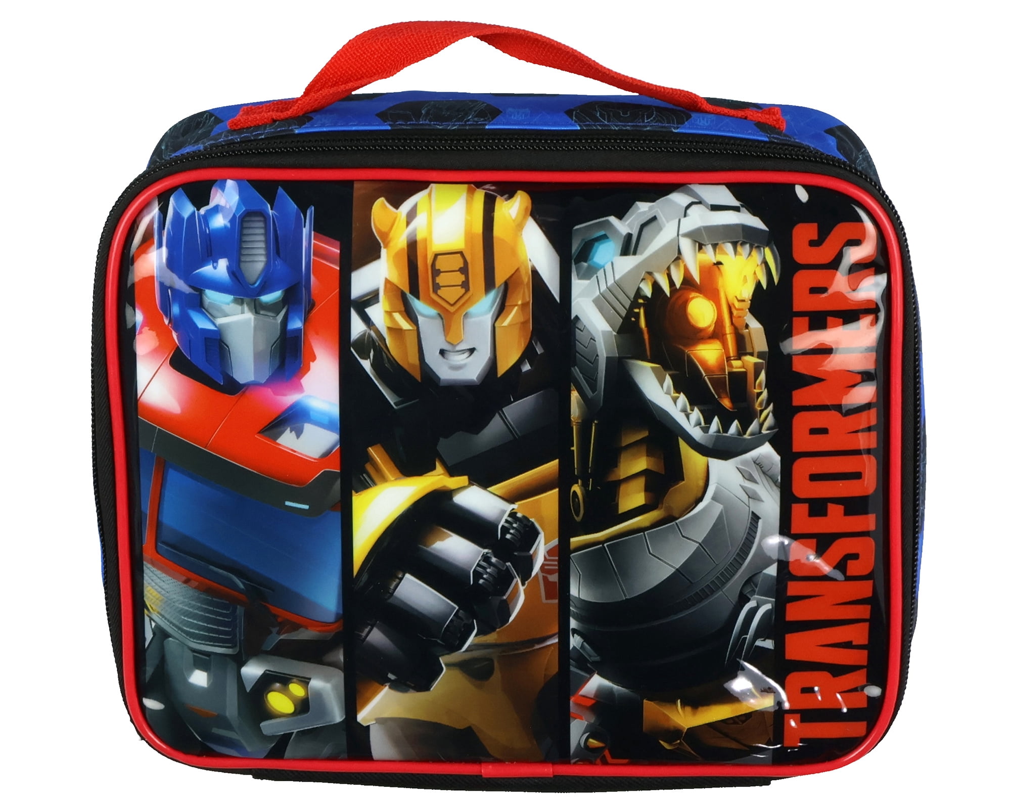 Transformers Lunch Box Autobots Optimus Prime Bumblebee Grimlock Insulated Lunch Tote Bag 10"