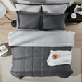 thumbnail image 2 of LammaLoe Queen Comforter Set, With Sheets, Bed In A Bag 7 Piece, Bedding Set, Dark Grey, 2 of 7