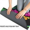 thumbnail image 3 of Pioneer Flower Floral Print Pattern Hot Yoga Mat Towel Non Slip for Hot Yoga - Quick-Drying Yoga Mat Cover with 4 Corner Pockets with Travel Bag - Hot Yoga Towel Non Slip 74"x26", 3 of 6