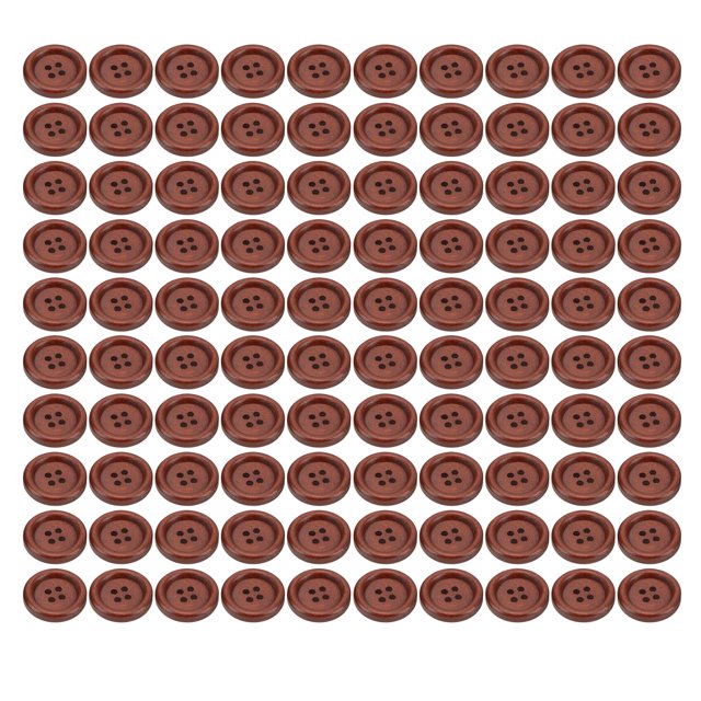 100 Uds botón de madera 20mm 4 agujeros delicado lindo accesorio de ropa impermeable para bolsos sombreros