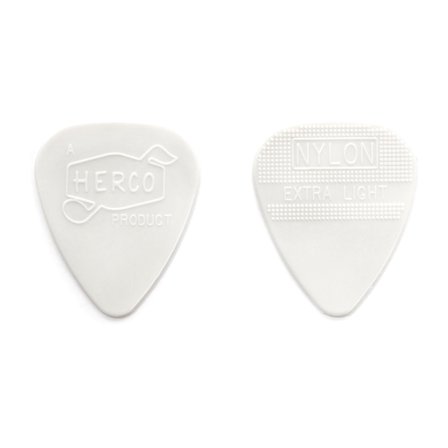 Dunlop Herco Vintage 66' Extra Light Picks White (6-Pack)