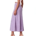 thumbnail image 4 of RYDCOT Women's Flowy Skirts Elastic High Waisted Polka Dot Printed Trendy Casual Skirts Purple, 4 of 5