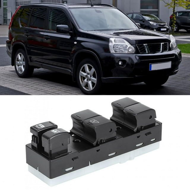 Interruptor de ventana Ecomeon elevador principal de ventana eléctrica delantera izquierda apto para X-Trail 2 T31 2007-2013 25401JG43A