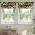 thumbnail image 2 of LALILO Kitchen Curtain Valance Summer Time With Watermelon Rod Pocket Window Curtain 52"x 18" Set of 2, 2 of 5