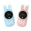 Rinhoo Children Walkie Talkie 3km LED Animal Shape Interphone LCD Display Portable Transceiver Intercom, Pink Blue