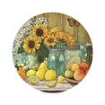thumbnail image 2 of 15.4" Round Placemat Set of 1 Polyester Fabric Place Mats Non-Slip Dining Kitchen Table Mats for Kitchen Party Decor Vase and Fruit Pattern, 2 of 5