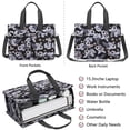 thumbnail image 2 of Floral Canvas Tote Bag for Women with Compartments, Large Cute Flower Teacher Student Shoulder Bag Nurse Purses Crossbody Bags Work Laptop Book Bag Satchels Handbags, 2 of 6