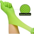thumbnail image 6 of TitanFlex ThorGrip Heavy Duty Green Industrial Nitrile Gloves, 8-mil, Large, Box of 50, Latex Free, Raised Diamond Texture Grip, Powder Free, Food Safe, Rubber Gloves, Mechanic Gloves, 6 of 11