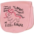 thumbnail image 2 of Inktastic I Have Small Hands, but My Papas Wrapped Around My Little Finger Baby Burp Cloth, 2 of 3