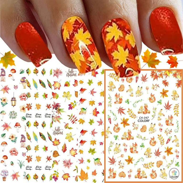 Fall nail art deals decals