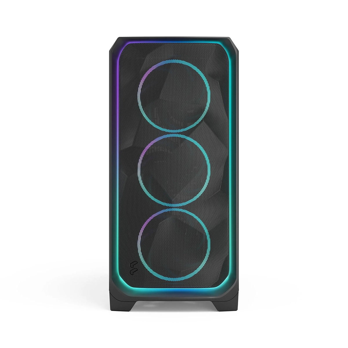 Fractal Design Meshify 3 XL Ambience Pro RGB E-ATX Full Tower PC Case -  Black Chassis with Light Tinted TG Side Panel