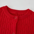 thumbnail image 5 of Kids Girls Cable Knit Cardigan Sweater Solid Cotton Button Down Long Sleeve Chunky Sweater 𝐔niform Cardigan Outerwear, 5 of 7