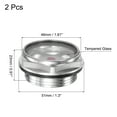 thumbnail image 2 of Unique Bargains 1-1/4'x1.2' Male Threaded Aluminum Air Compressor Oil Level Gauge Sight Glass 2Packs, 2 of 5