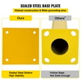 thumbnail image 4 of SKYSHALO Security Post, 42" Tall, 5.5" Wide Steel Pipe, Yellow, Includes 8 Anchoring Bolts, Ideal for Areas Needing Traffic Control, 4 of 9