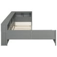 thumbnail image 6 of Harper & Bright Designs L Shaped Twin Beds for 2, Corner Bed with Trundle & Drawer, Twin Size L Shaped Bed with Storage Shelf for Boys and Girls, Grey, 6 of 16