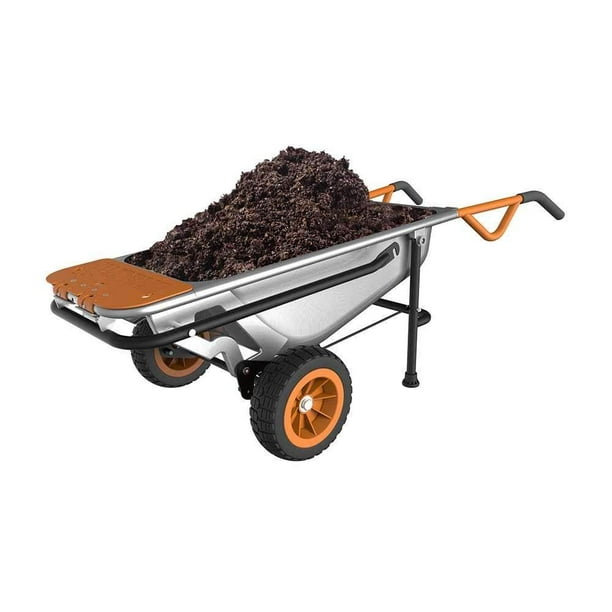 Multifunction wheelbarrow outlet