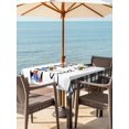 thumbnail image 3 of Outdoor Tablecloth with Umbrella Hole for Patio/Picnic/Party/Camping, 250th Anniversary Waterproof Table Cloth Square Cover Washable, Home Sweet Black Plaid 4th of July (54"x 54"), 3 of 9