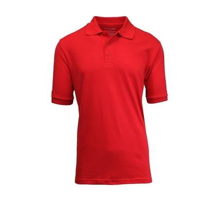 GBH - Mens Short Sleeve Pique Polo Shirts Uniform Fitted - Walmart.com
