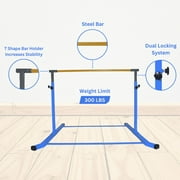 Dynamic Home Gymnastics Bar - Height Adjustable 5 FT Professional Gymnastics Bar with Curved Base for Versatile Athletic Training