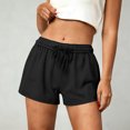 thumbnail image 5 of Stichou Women's Shorts Drawstring Elastic Waist Casual 2026 Summer Spring Comfortable Workout Running Gym Shorts Black M, 5 of 10
