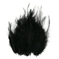 Uxcell 300-Pack Feathers for Crafting, Black 3.15-5.90 Inch Natural Fluffy Feathers Plume for Wedding Decorations Feathers