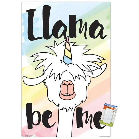 Inspiring Llama - Llama be me Wall Poster, 22.375" x 34"