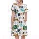thumbnail image 1 of Easygdp Back To School A para Vestido Transpirable de Mujer, Vestido Suelto de Manga Corta con Pliegues y Bolsillos para el Verano, 1 of 6