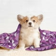 thumbnail image 4 of XMXY Dog Throw Blankets, Soft Cozy Purple Triangle Background Pet Blankets for Couches Machine Washable for Indoor Cats Dogs, Large Size, 4 of 8