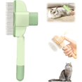 thumbnail image 1 of HAYAN Pet Hair Removal Comb Flea Comb, 2025 Upgraded Cat Brush with Release Button, One-Click Self Cleaning Pet Hair Removal Combs, for Massaging and Cleaning Shedding Pet Hairs (Green), 1 of 1