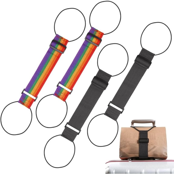 Multi Use Strong Adjustable Luggage Connector Straps, 2026 New Flexible and Adjustable Elastic Fastening Belt for Luggage Strap, Add a Bag Easy to Travel Suitcase (4Pcs)