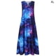 thumbnail image 2 of Qarigey Vestido de mujer Estampado estrellado Ropa de verano Algodón Sin mangas Estampado maxi Vestido de verano Vestidos azul XL, 2 of 6