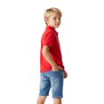 thumbnail image 4 of Zfeel Kids Polo, Soft Cotton-Poly Pique, Uniform Top for Boys & Girls, Cherry Red, L, 4 of 4