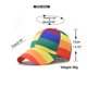 thumbnail image 4 of Gorra de béisbol Rainbow Stripe Trucker Cotton para adulto, 4 of 4