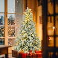 thumbnail image 2 of Sesslife 6FT Christmas Tree with Sturdy Metal Stand for Holiday Decor, Artificial Pre-Lit Christmas Tree with 790 Lush Snow Branch Tips and 300 Multi-Color LED Lights, 8 Flashing Modes, Green, 2 of 9