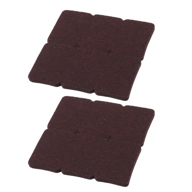 Home Felt Rectangle Antislip Furniture Protection Pad Brown 42mm x