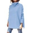 thumbnail image 1 of IMENGL Chandails Col Roulé Manches Chauve-Souris, Bleu G, Taille m-2TG, 1 of 4