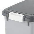 thumbnail image 5 of IRIS 3 Piece 41 Lbs/45 Qt Airtight Pet Food Storage Container Combo with Scoops, Gray, 5 of 6