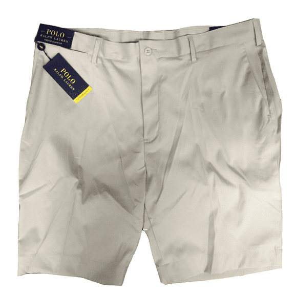 POLO RALPH LAUREN STRETCH CLASSIC FIT PERFORMANCE SHORT CLASSIC STONE, SZ 32