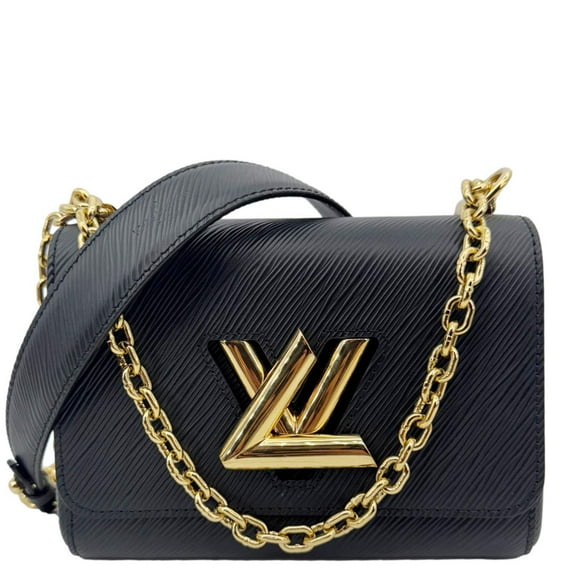 Pre-Owned Louis Vuitton LV Twist MM Epi Leather Chain Shoulder Bag Black