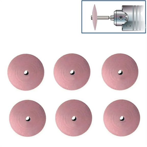 Silicone Polishing Wheels Knife Edge Pink Extra Fine Jewelry EVE Germany Pack 6