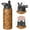 Black-2, variant on Leopard Print Insulated Stainless Steel Water Bottle with Straw & Cleaning Brush – 18 Oz | Leakproof, BPA-Free, 304 Stainless Steel, Wide Mouth, Travel Mug for Car, Gym, Office
