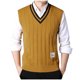 thumbnail image 1 of Camisas para Hombre Casual sin Mangas de Punto Chaleco Cuello en V Capa Superior para Otoño Invierno Al Aire Libre Casual Uso Diario, 1 of 7