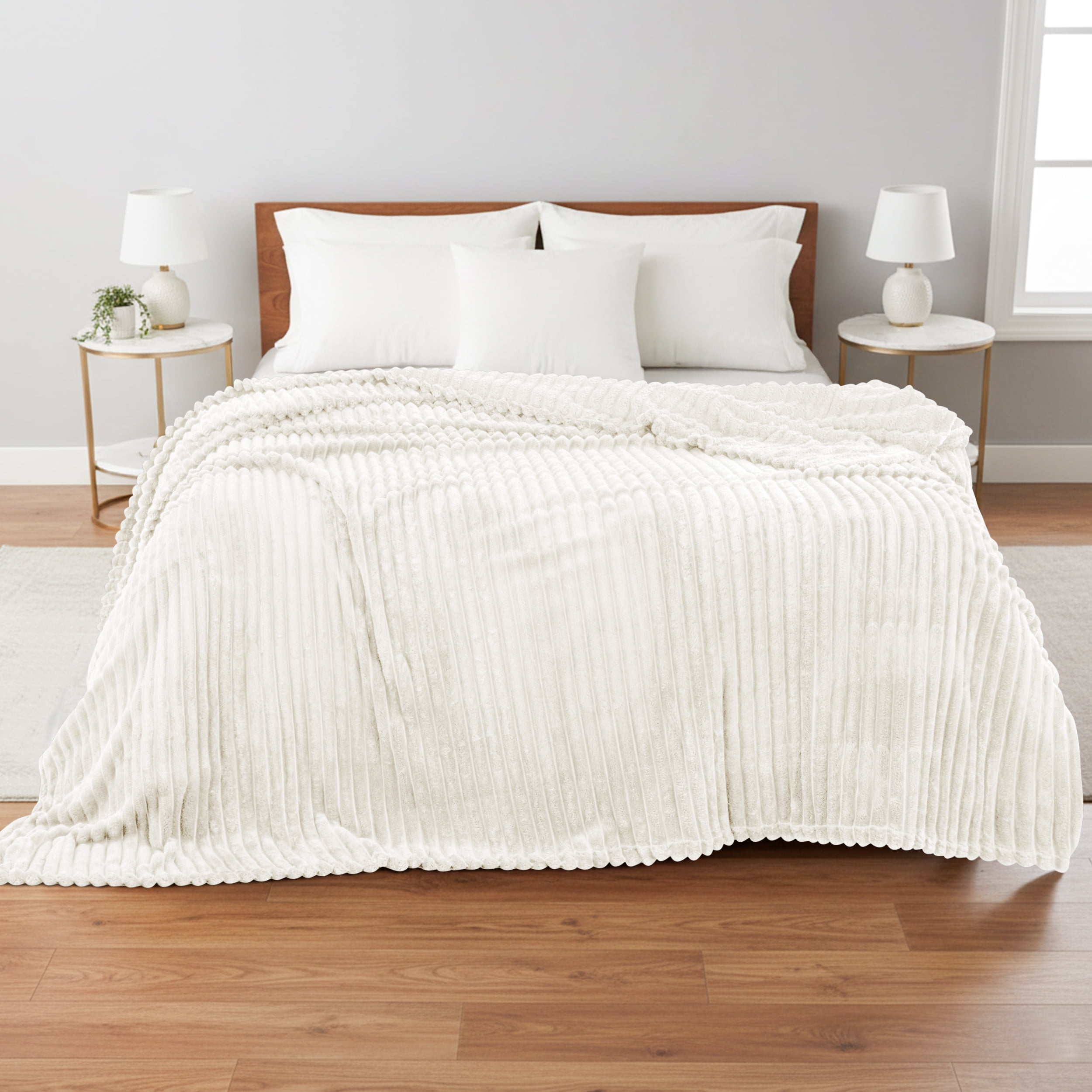 Lux Decor King Size Blankets for Bed, Ultra Soft Lightweight