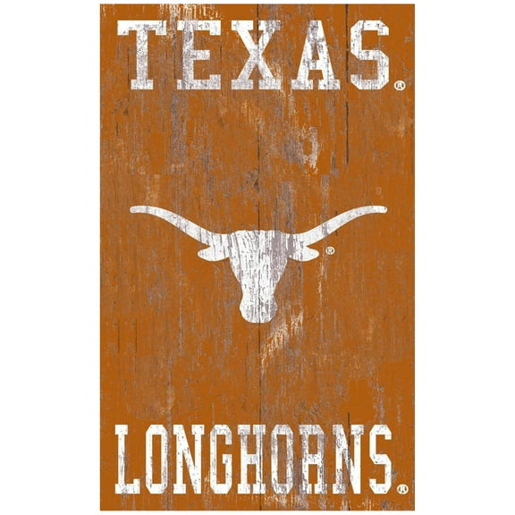 Texas Longhorns 11'' x 19'' Heritage Distressed Logo Sign