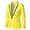 Yellow, variant on Odeerbi Blazer for Men Solid 2025 Casual Long-sleeved Slim Single-row One-button Small Suit Coat Yellow